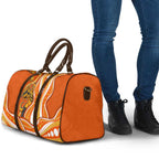 Perth Scorchers Travel Bag Aboriginal Dot Art Orange White - Tribal Wave Pattern