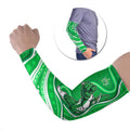 Melbourne Stars Arm Sleeves Aboriginal Dot Art Green White - Tribal Wave Pattern