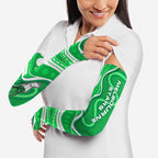 Melbourne Stars Arm Sleeves Aboriginal Dot Art Green White - Tribal Wave Pattern
