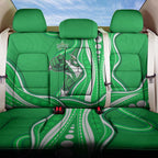 Melbourne Stars Back Car Seat Cover Aboriginal Dot Art Green White - Tribal Wave Pattern