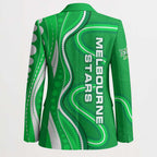 Melbourne Stars Blazer Aboriginal Dot Art Green White - Tribal Wave Pattern