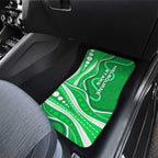 Melbourne Stars Car Mats Aboriginal Dot Art Green White - Tribal Wave Pattern