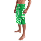 Melbourne Stars Lavalava Aboriginal Dot Art Green White - Tribal Wave Pattern