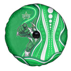 Melbourne Stars Spare Tire Cover Aboriginal Dot Art Green White - Tribal Wave Pattern