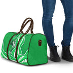 Melbourne Stars Travel Bag Aboriginal Dot Art Green White - Tribal Wave Pattern