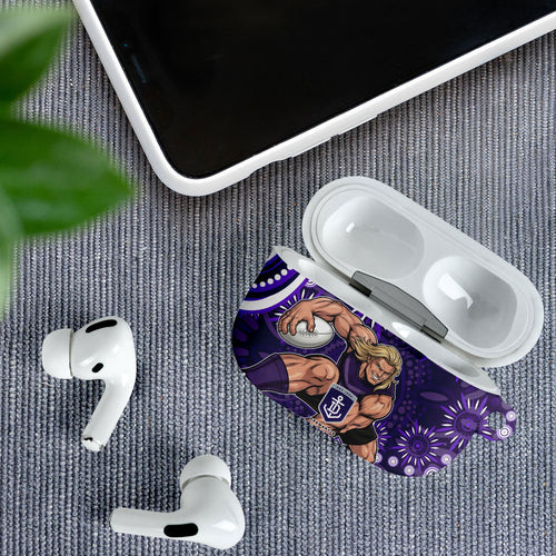 Personalized Fremantle Dockers Rugby AirPods Case Aboriginal Dot Art - Dreamtime Football Mascot