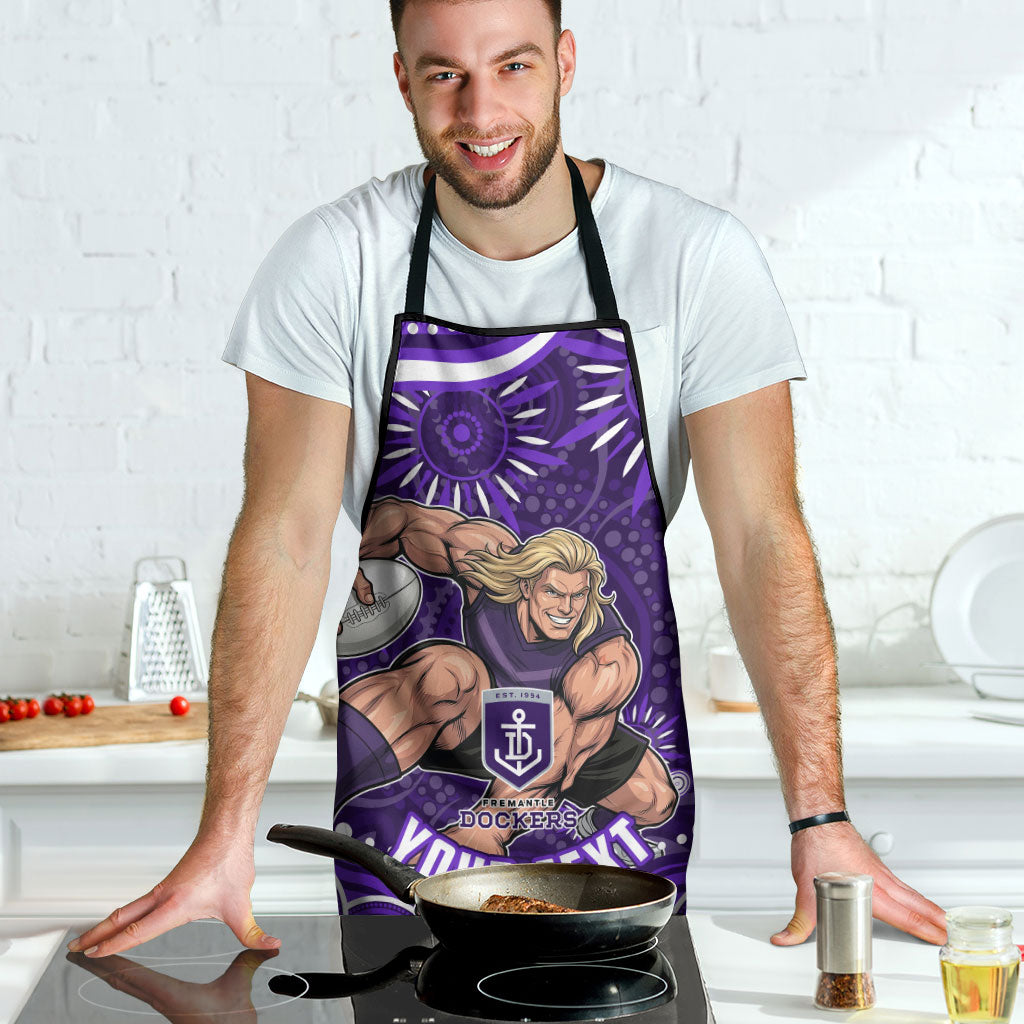 Personalized Fremantle Dockers Rugby Apron Aboriginal Dot Art - Dreamtime Football Mascot