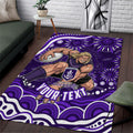 Personalized Fremantle Dockers Rugby Area Rug Aboriginal Dot Art - Dreamtime Football Mascot