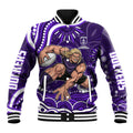 Personalized Fremantle Dockers Rugby Baseball Jacket Aboriginal Dot Art - Dreamtime Football Mascot