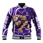Personalized Fremantle Dockers Rugby Baseball Jacket Aboriginal Dot Art - Dreamtime Football Mascot