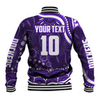 Personalized Fremantle Dockers Rugby Baseball Jacket Aboriginal Dot Art - Dreamtime Football Mascot
