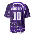Personalized Fremantle Dockers Rugby Baseball Jersey Aboriginal Dot Art - Dreamtime Football Mascot