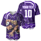 Personalized Fremantle Dockers Rugby Baseball Jersey Aboriginal Dot Art - Dreamtime Football Mascot