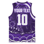 Personalized Fremantle Dockers Rugby Basketball Jersey Aboriginal Dot Art - Dreamtime Football Mascot