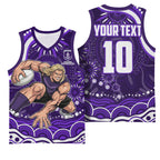 Personalized Fremantle Dockers Rugby Basketball Jersey Aboriginal Dot Art - Dreamtime Football Mascot