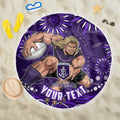 Personalized Fremantle Dockers Rugby Beach Blanket Aboriginal Dot Art - Dreamtime Football Mascot