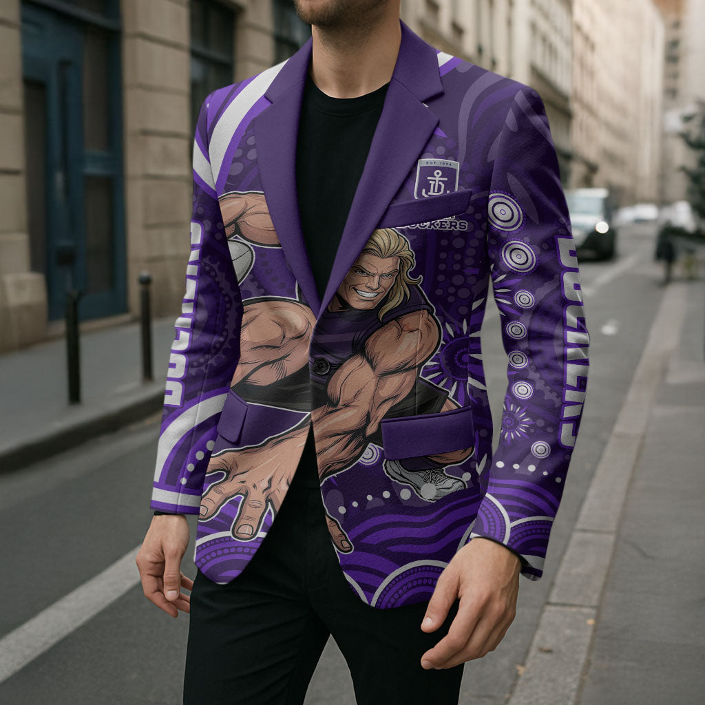 Personalized Fremantle Dockers Rugby Blazer Aboriginal Dot Art - Dreamtime Football Mascot