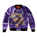 Personalized Fremantle Dockers Rugby Bomber Jacket Aboriginal Dot Art - Dreamtime Football Mascot