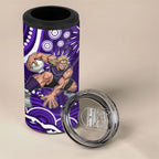 Personalized Fremantle Dockers Rugby 4 in 1 Can Cooler Tumbler Aboriginal Dot Art - Dreamtime Football Mascot