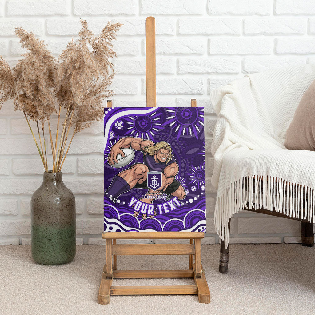 Personalized Fremantle Dockers Rugby Canvas Wall Art Aboriginal Dot Art - Dreamtime Football Mascot