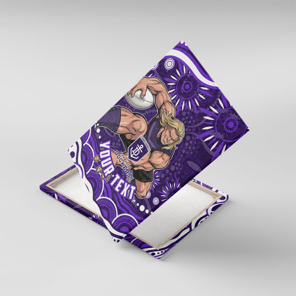 Personalized Fremantle Dockers Rugby Canvas Wall Art Aboriginal Dot Art - Dreamtime Football Mascot