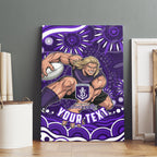 Personalized Fremantle Dockers Rugby Canvas Wall Art Aboriginal Dot Art - Dreamtime Football Mascot