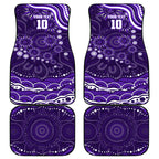 Personalized Fremantle Dockers Rugby Car Mats Aboriginal Dot Art - Dreamtime Football Mascot