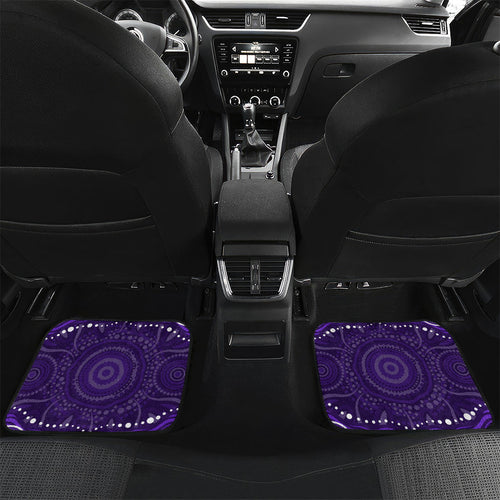 Personalized Fremantle Dockers Rugby Car Mats Aboriginal Dot Art - Dreamtime Football Mascot
