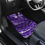 Personalized Fremantle Dockers Rugby Car Mats Aboriginal Dot Art - Dreamtime Football Mascot