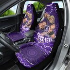 Personalized Fremantle Dockers Rugby Car Seat Cover Aboriginal Dot Art - Dreamtime Football Mascot