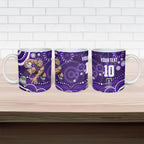 Personalized Fremantle Dockers Rugby Ceramic Mug Aboriginal Dot Art - Dreamtime Football Mascot