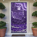 Personalized Fremantle Dockers Rugby Door Cover Aboriginal Dot Art - Dreamtime Football Mascot