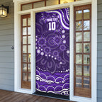 Personalized Fremantle Dockers Rugby Door Cover Aboriginal Dot Art - Dreamtime Football Mascot