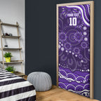 Personalized Fremantle Dockers Rugby Door Cover Aboriginal Dot Art - Dreamtime Football Mascot