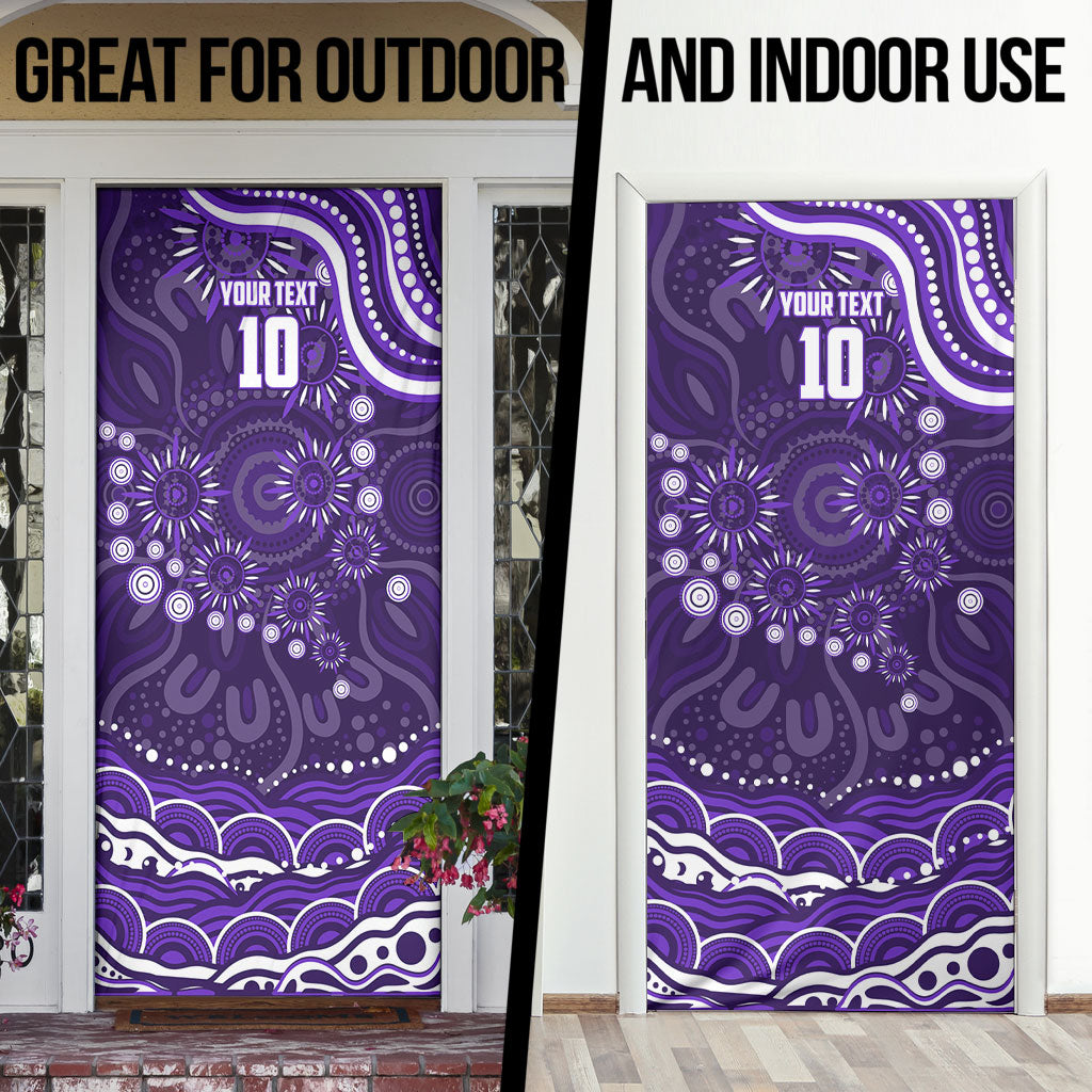 Personalized Fremantle Dockers Rugby Door Cover Aboriginal Dot Art - Dreamtime Football Mascot