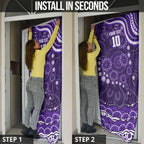 Personalized Fremantle Dockers Rugby Door Cover Aboriginal Dot Art - Dreamtime Football Mascot