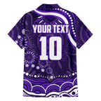 Personalized Fremantle Dockers Rugby Family Matching Tank Maxi Dress and Hawaiian Shirt Aboriginal Dot Art - Dreamtime Football Mascot