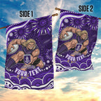 Personalized Fremantle Dockers Rugby Garden Flag Aboriginal Dot Art - Dreamtime Football Mascot