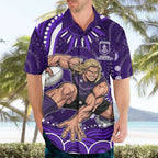Personalized Fremantle Dockers Rugby Hawaiian Shirt Aboriginal Dot Art - Dreamtime Football Mascot