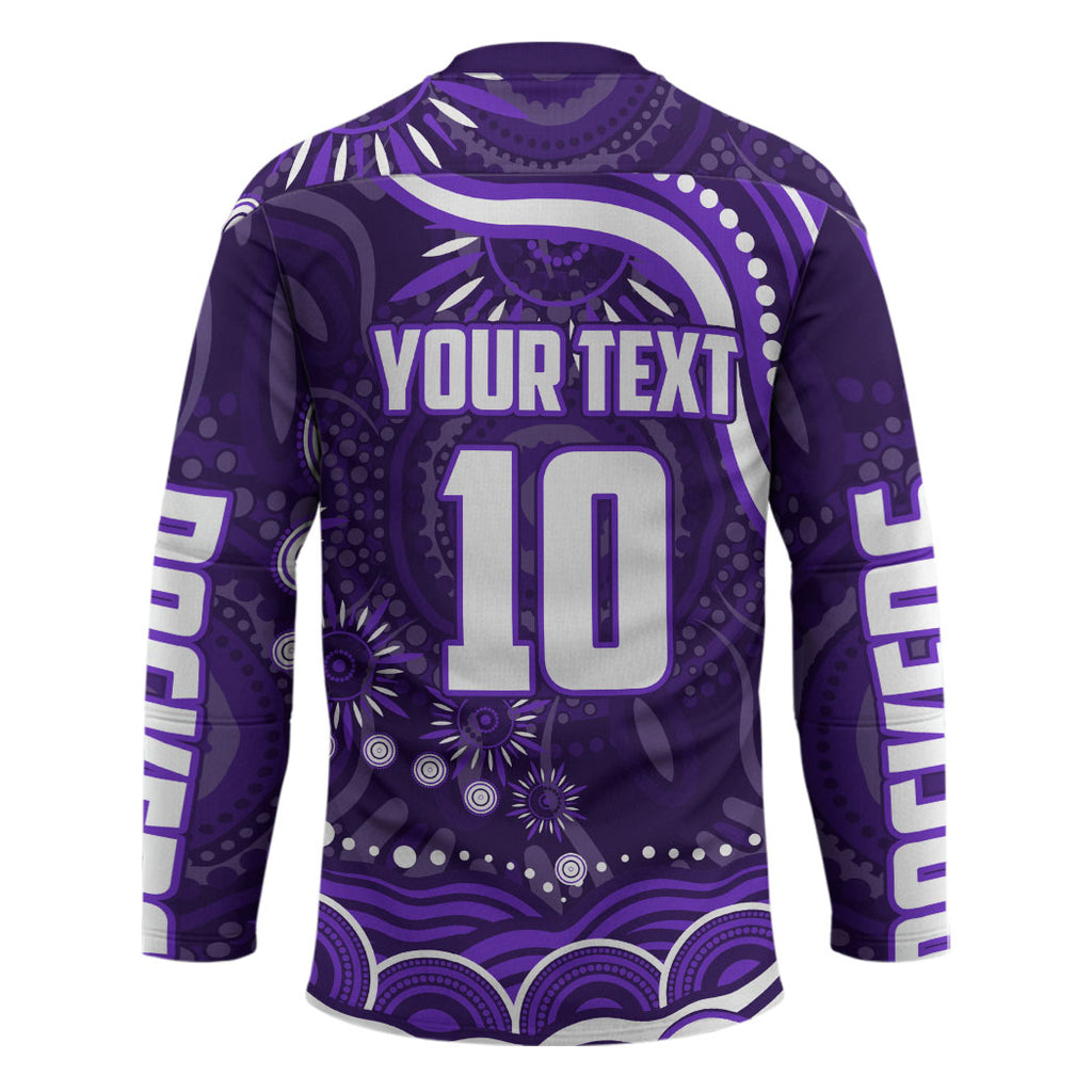 Personalized Fremantle Dockers Rugby Hockey Jersey Aboriginal Dot Art - Dreamtime Football Mascot