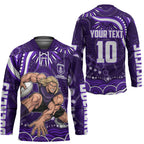 Personalized Fremantle Dockers Rugby Hockey Jersey Aboriginal Dot Art - Dreamtime Football Mascot