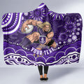 Personalized Fremantle Dockers Rugby Hooded Blanket Aboriginal Dot Art - Dreamtime Football Mascot
