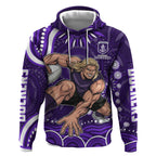 Personalized Fremantle Dockers Rugby Hoodie Aboriginal Dot Art - Dreamtime Football Mascot