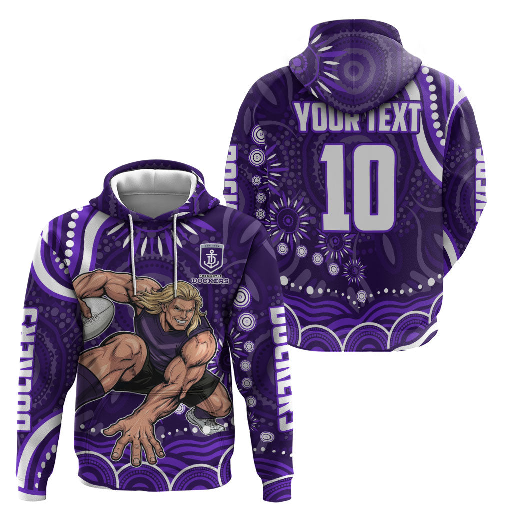 Personalized Fremantle Dockers Rugby Hoodie Aboriginal Dot Art - Dreamtime Football Mascot