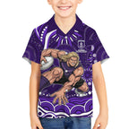 Personalized Fremantle Dockers Rugby Kid Hawaiian Shirt Aboriginal Dot Art - Dreamtime Football Mascot