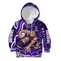 Personalized Fremantle Dockers Rugby Kid Hoodie Aboriginal Dot Art - Dreamtime Football Mascot