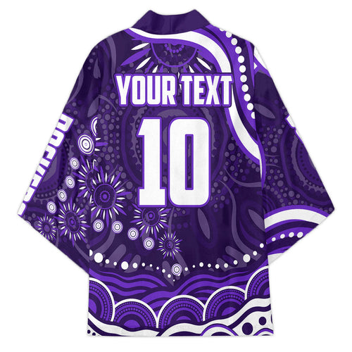 Personalized Fremantle Dockers Rugby Kimono Aboriginal Dot Art - Dreamtime Football Mascot