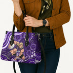 Personalized Fremantle Dockers Rugby Leather Bag Aboriginal Dot Art - Dreamtime Football Mascot