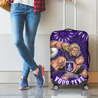 Personalized Fremantle Dockers Rugby Luggage Cover Aboriginal Dot Art - Dreamtime Football Mascot
