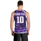 Personalized Fremantle Dockers Rugby Men Tank Top Aboriginal Dot Art - Dreamtime Football Mascot